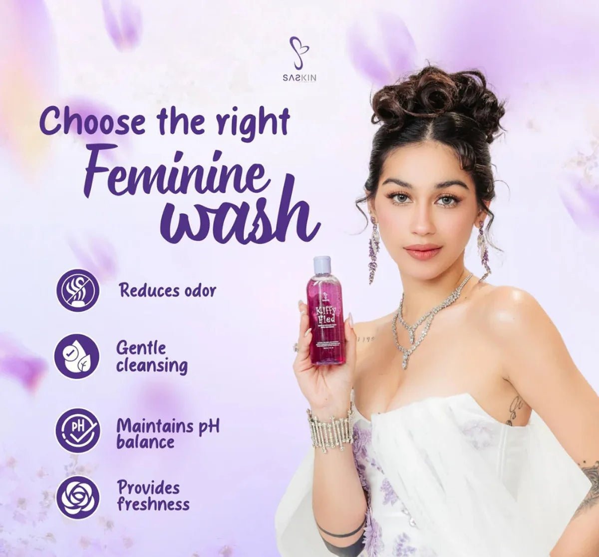 Saskin - Kiffy Fied Gentle Intimate Wash with Whitening